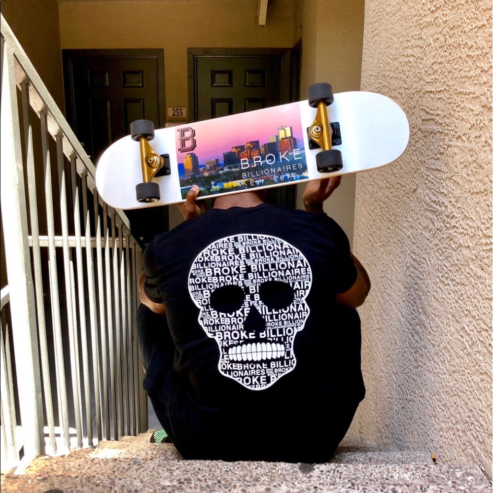 Broke Billionaires Unisex Skull Tee